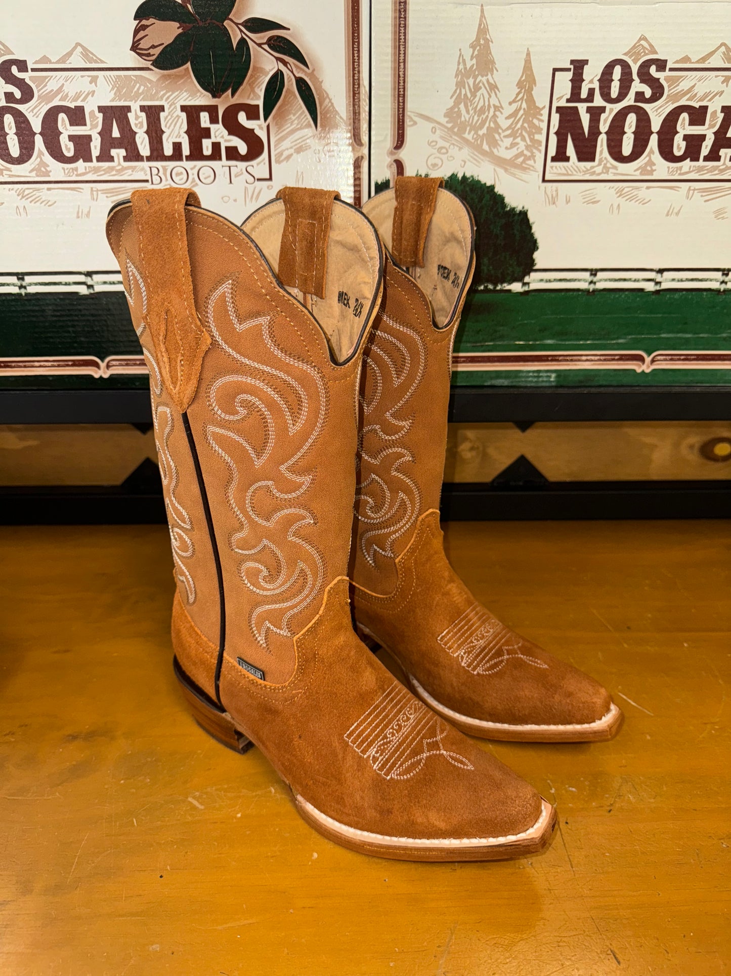 Women's Camel Brown Suede Boot (J toe)