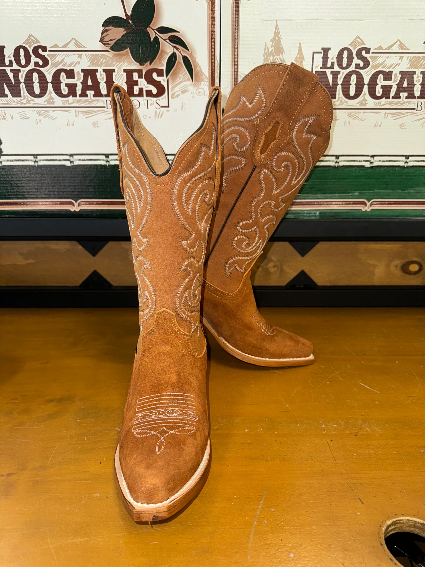 Women's Camel Brown Suede Boot (J toe)