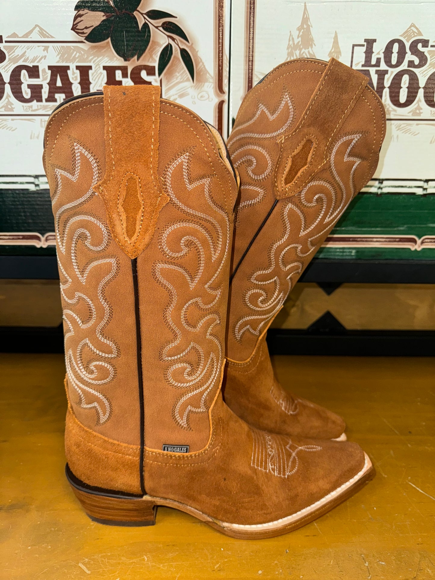 Women's Camel Brown Suede Boot (J toe)