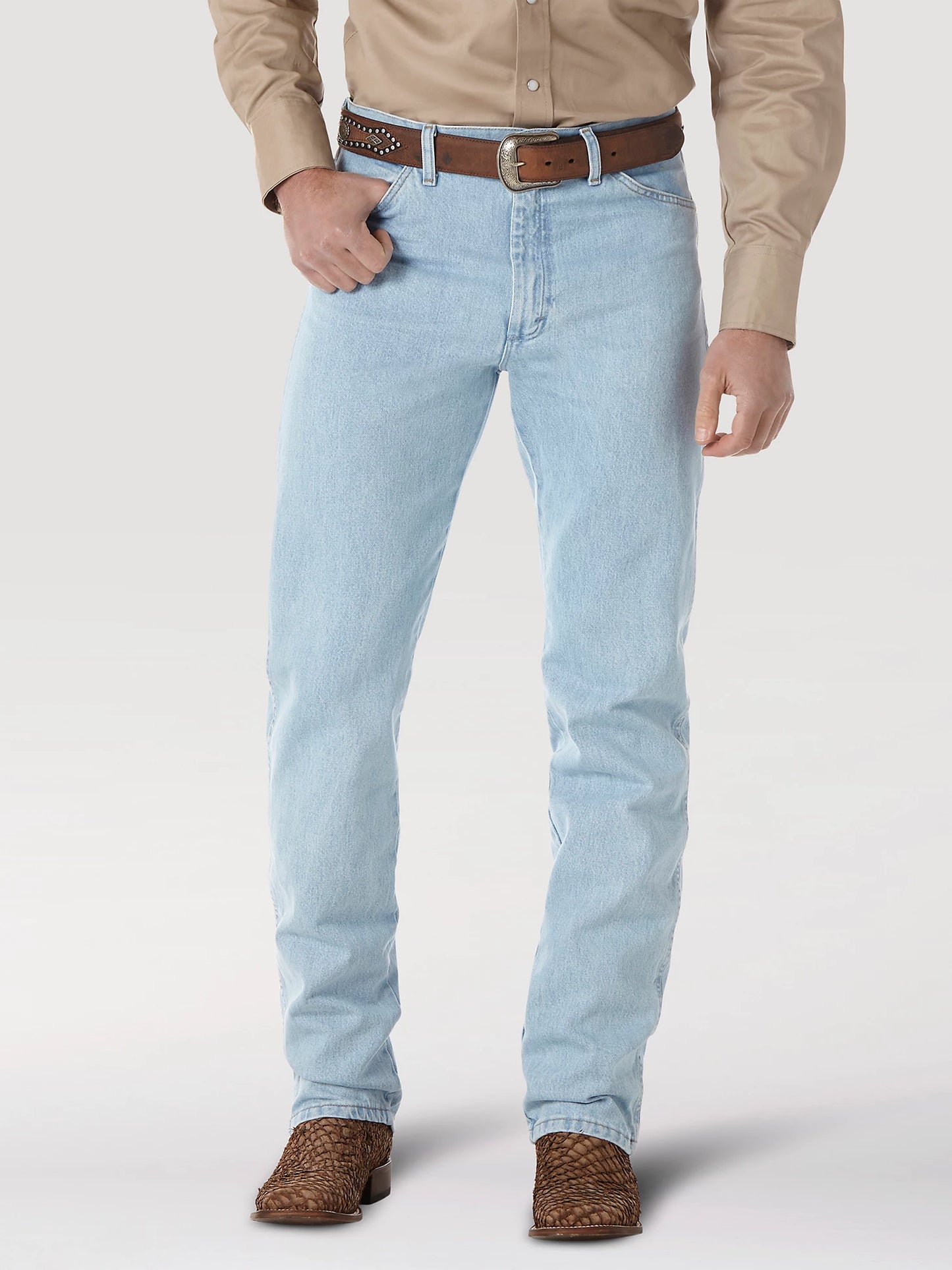 Mens Wrangler Cowboy Cut Original Fit in Bleach