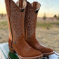 Women's Camel Brown Suede Boot (J toe)
