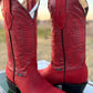 Women's Red Leather Boot (J toe)