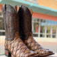 Handcrafted Pirarucu Fish Skin Leather Boots - Mocha