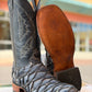 Handcrafted Pirarucu Fish Skin Leather Boots - Blue