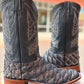 Handcrafted Pirarucu Fish Skin Leather Boots - Blue