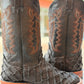 Handcrafted Pirarucu Fish Skin Leather Boots - Black