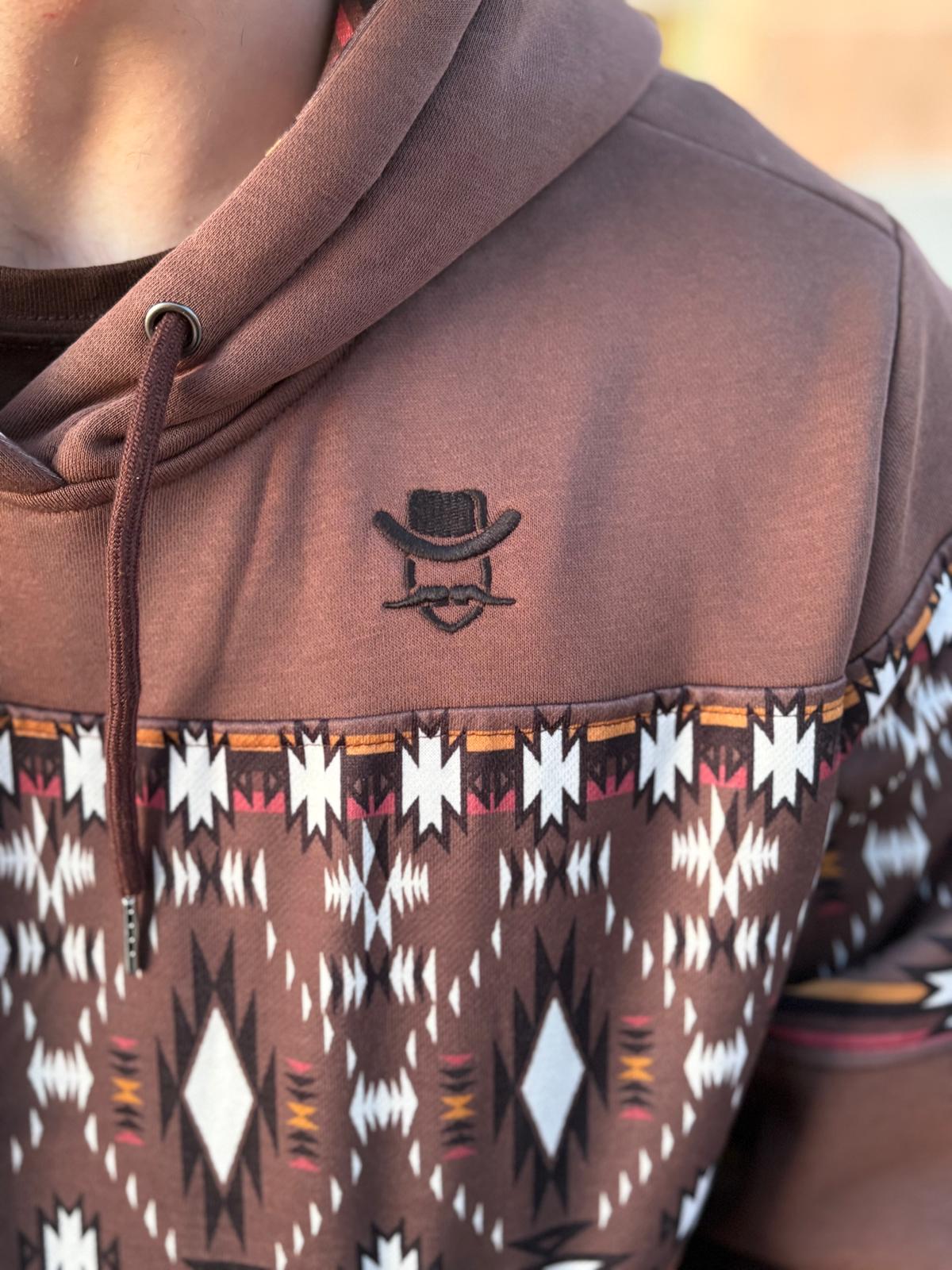 EL OK CORRAL Western Aztec Print Pullover Hoodie – El Ok Corral
