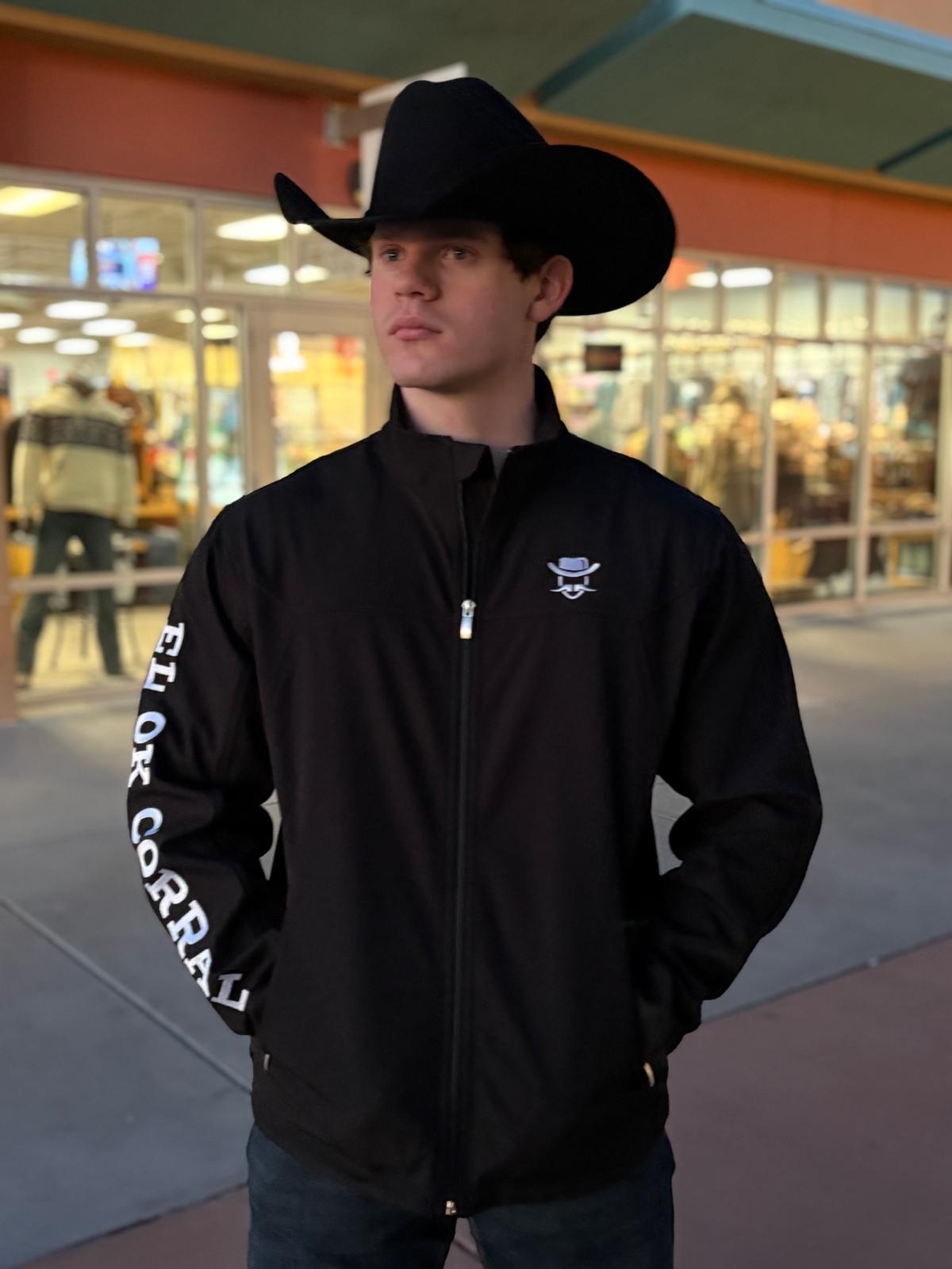 El OK Corral Black Performance Zip Jacket