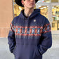 El OK Corral Navy Aztec Pullover Hoodie