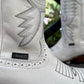 Women's White Leather Boot (J toe)